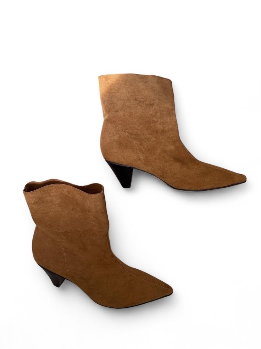 ASOS Brown Suede Pointed-Toe Ankle Booties
